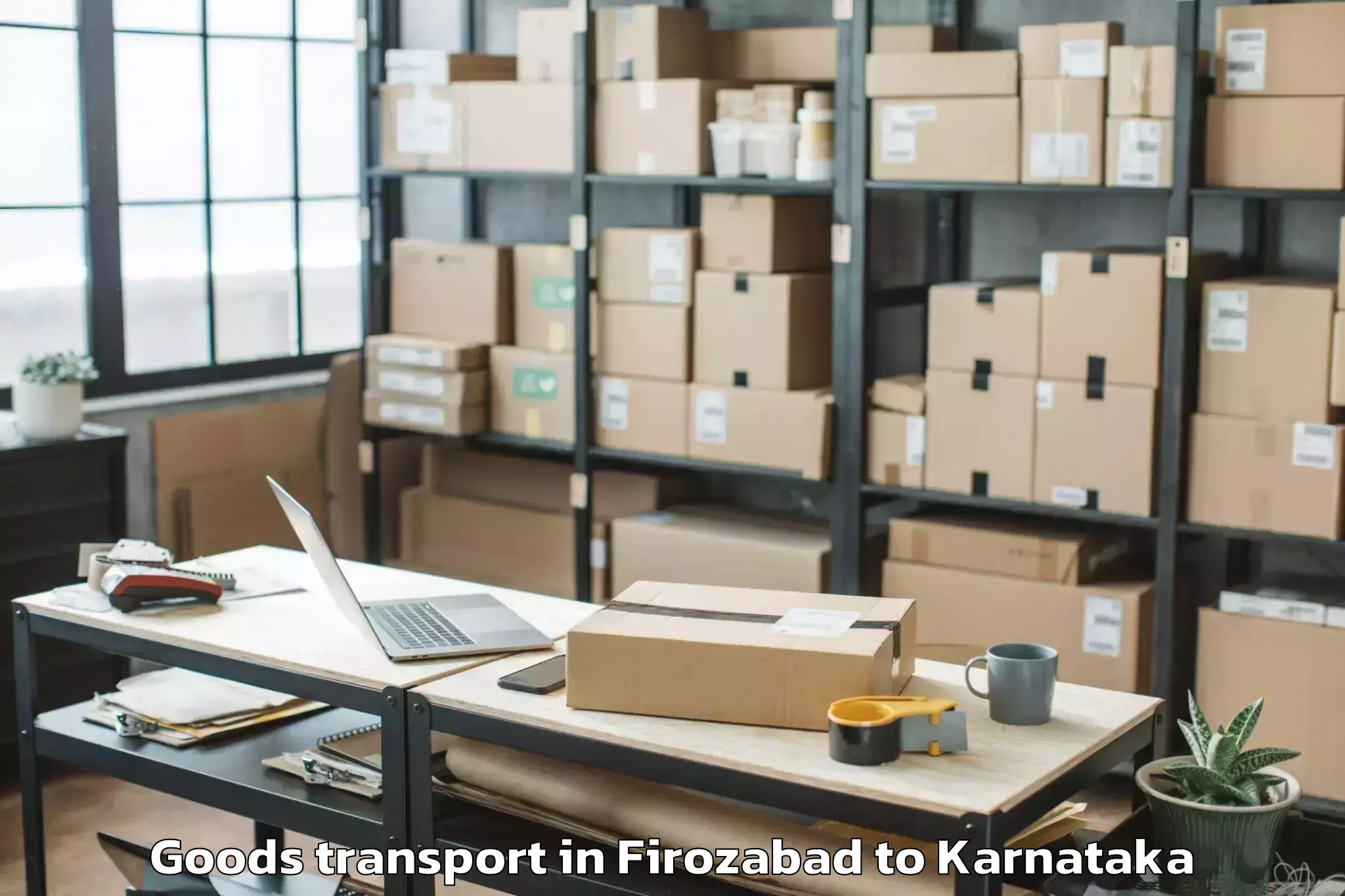 Top Firozabad to Gubbi Goods Transport Available